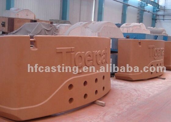 Sand Cast Iron Construction Machinery Counter Weight With Smooth Surface OEM Available