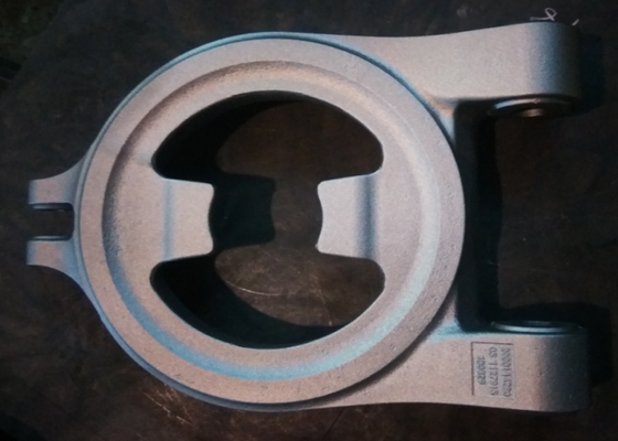 OEM Construction Machinery Resin Sand Casting Iron Round Link With Shot Blasting Surface