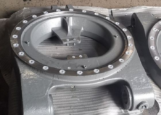 OEM Construction Machinery Resin Sand Casting Iron Round Link With Shot Blasting Surface
