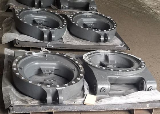 OEM Construction Machinery Resin Sand Casting Iron Round Link With Shot Blasting Surface