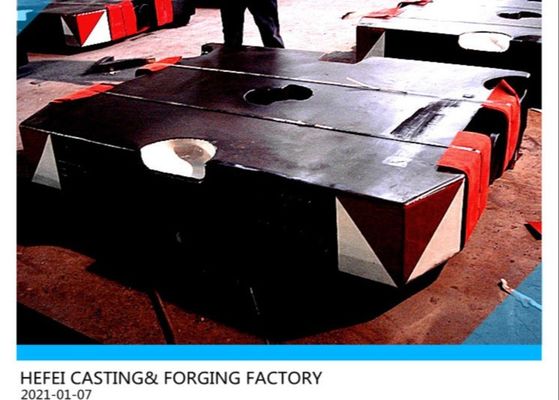 OEM V-Process Cast Iron GG250 10000kg Crane Counterweight for Industrial Machinery