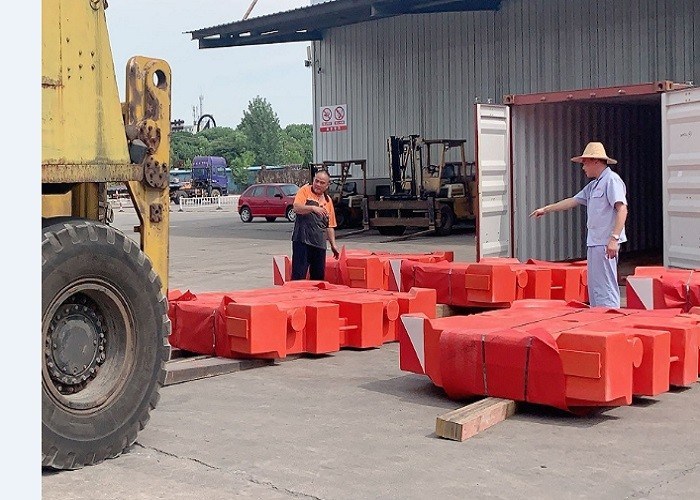 OEM Customized Sand Cast Gray Iron 10000kg Crane Counterweight