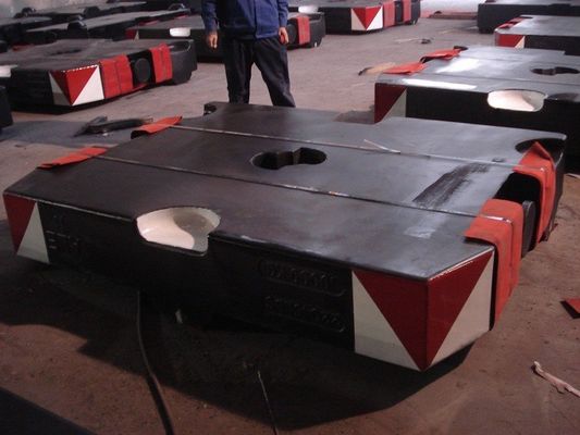 GG200 Sand Casting Gray Iron Parts 10000kg Elevator Counterweight for Industrial Machinery